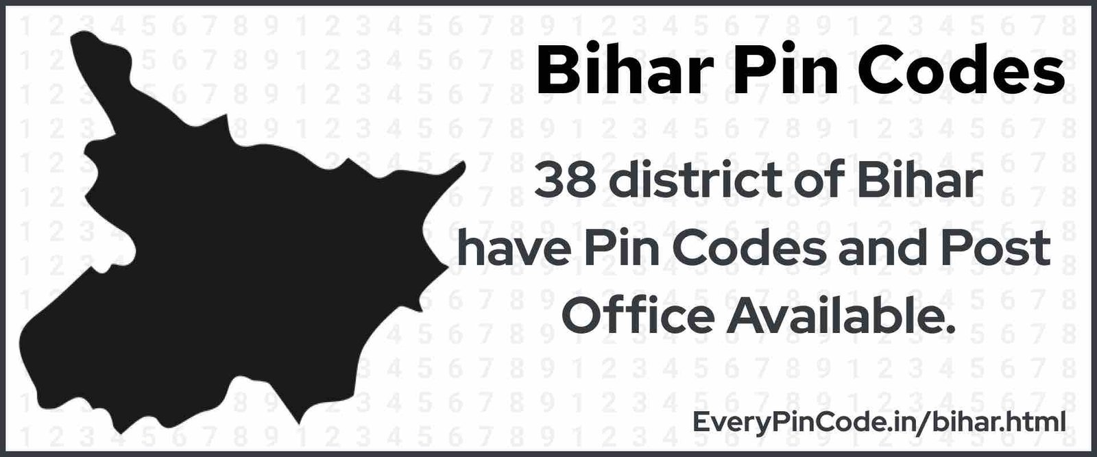 Pin Code List for Bihar | Post Office List for Bihar