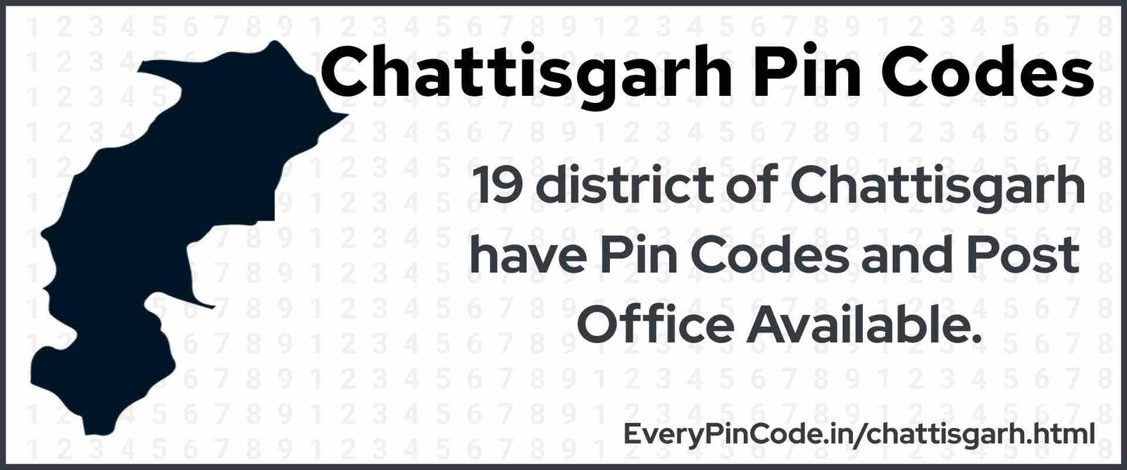 Pin Code List for Chattisgarh | Post Office List for Chattisgarh