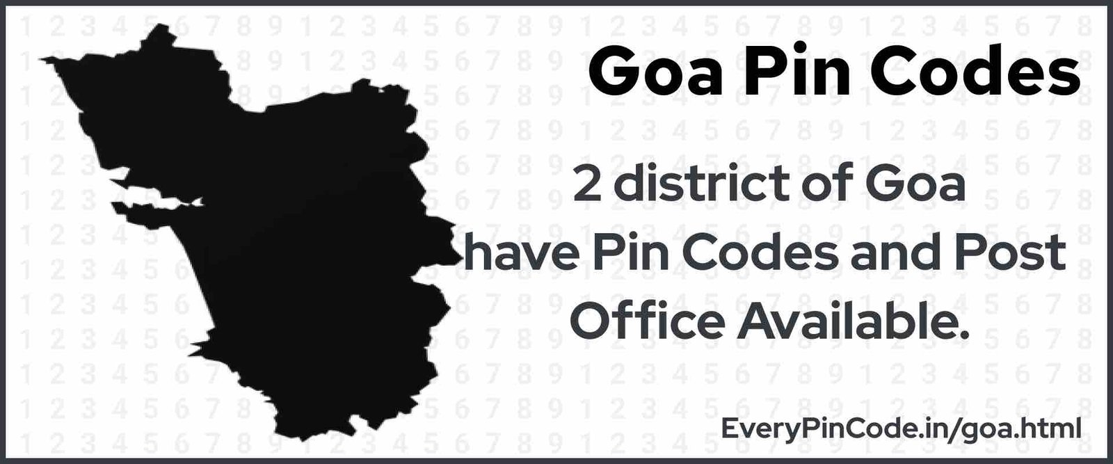 Pin Code List for Goa | Post Office List for Goa