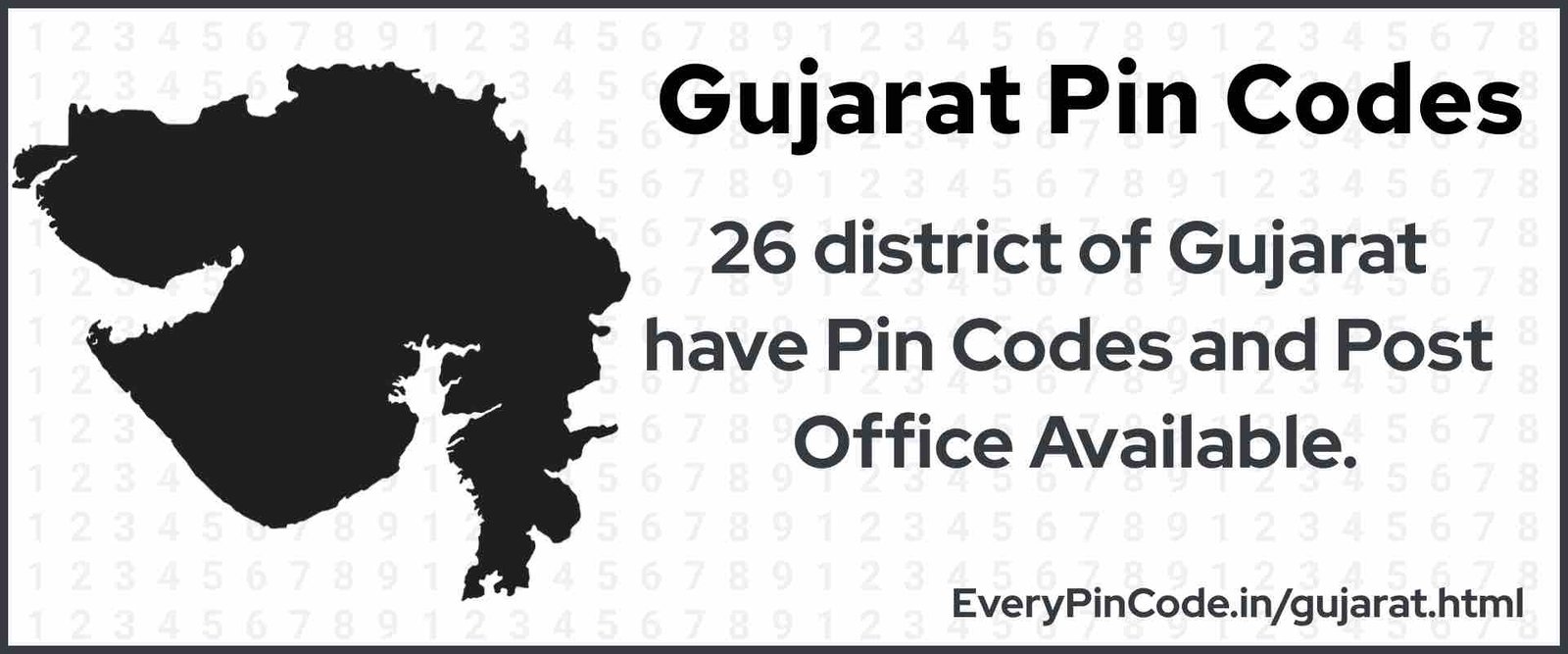 Pin Code List for Gujarat | Post Office List for Gujarat