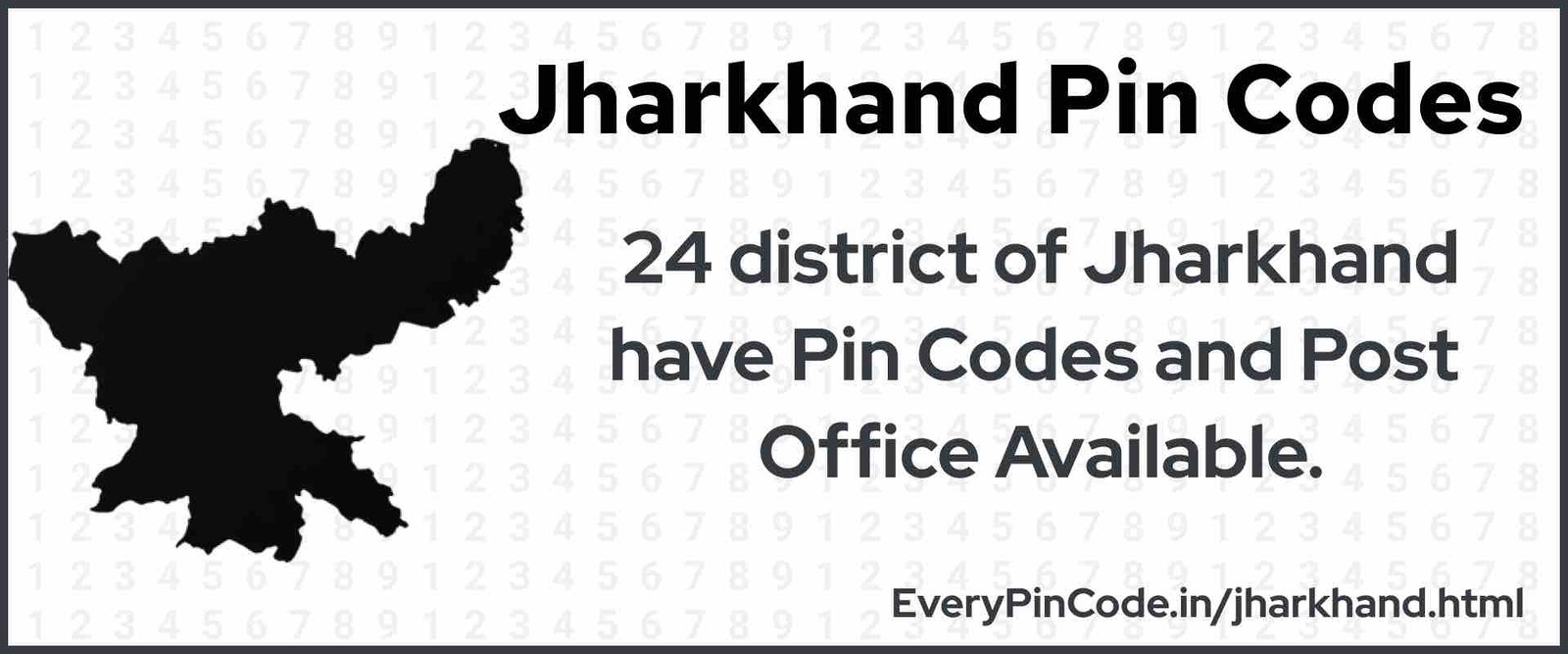 Pin Code List for Jharkhand | Post Office List for Jharkhand
