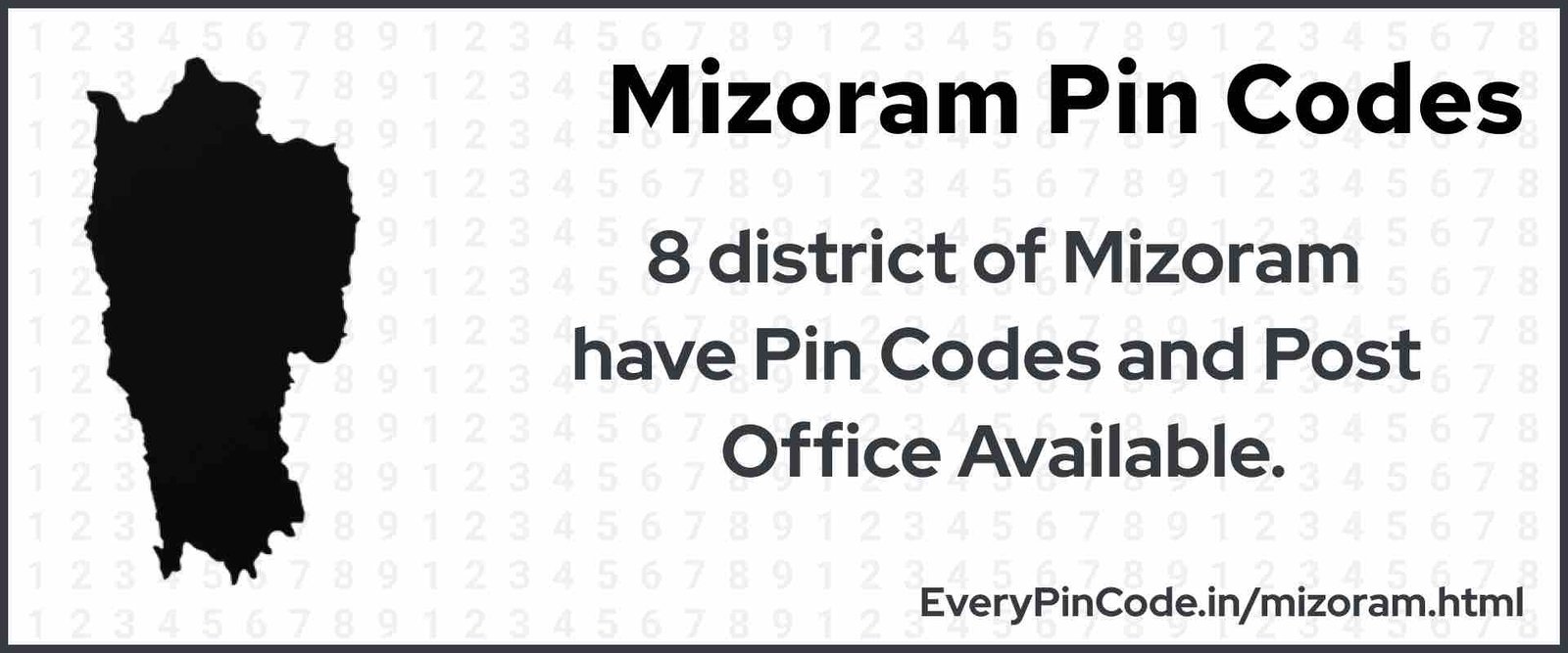 Pin Code List for Mizoram | Post Office List for Mizoram