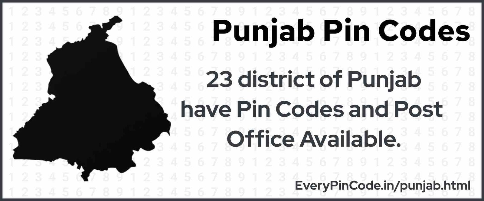 Pin Code List for Punjab | Post Office List for Punjab