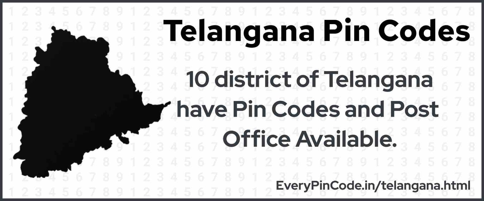 Pin Code List for Telangana | Post Office List for Telangana