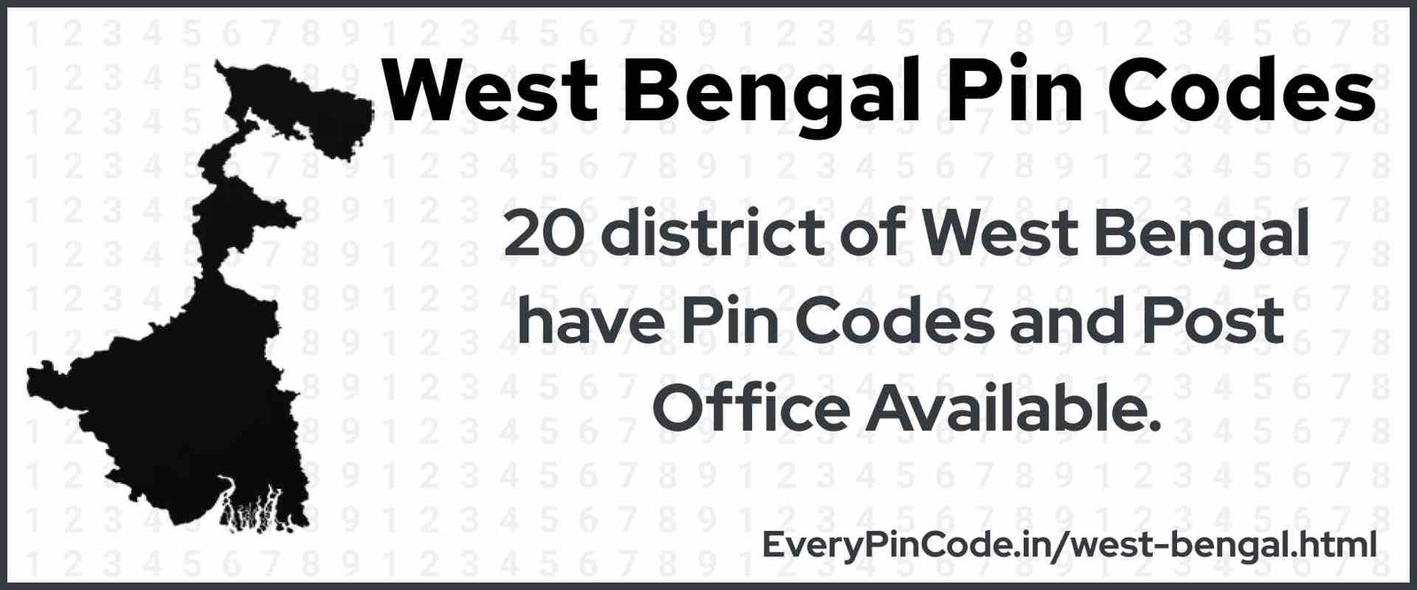 Pin Code List for West Bengal | Post Office List for West Bengal
